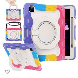 Roiskin iPad Pro Multicolor Stand Up Case for 12.9 Inch Shock and Drop Resistant